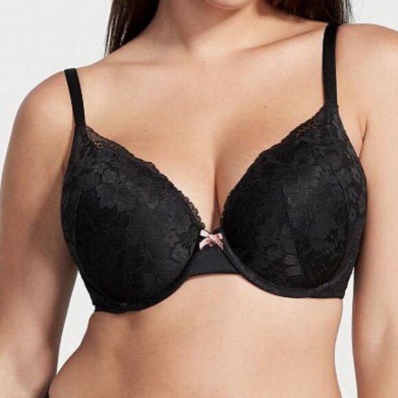 Victoria Secret Body by Victoria Secret Black Lace Perfect Coverage Bra Size 36B - Picture 1 of 7
